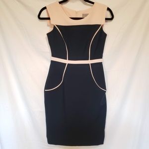 NWOT Dorothy Perkins Navy Peach Dress | Size 2